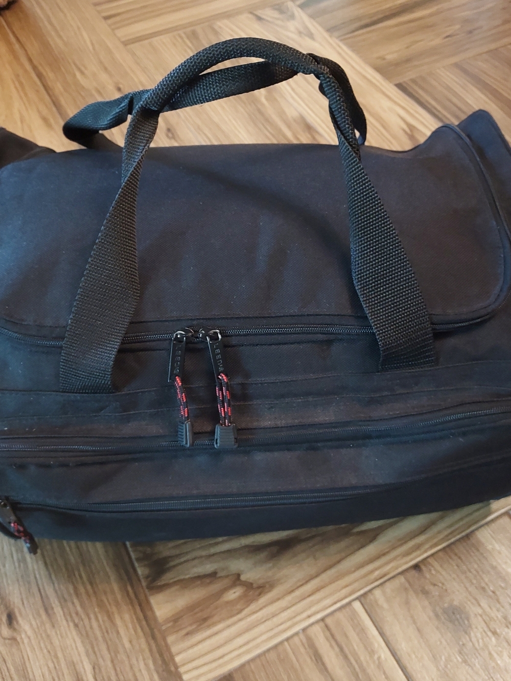 Men's Black Canvad Travel Duffle Bag - Everyday Carry. Airline Overhead .